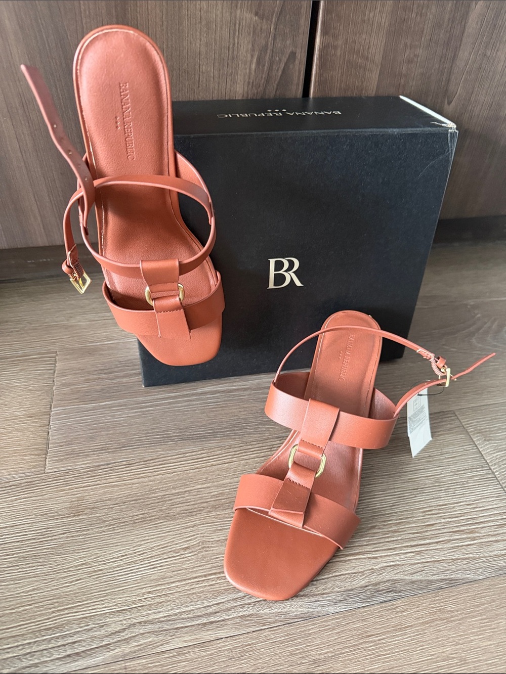 Banana Republic Women's Strappy Sandal in Terracotta Orange